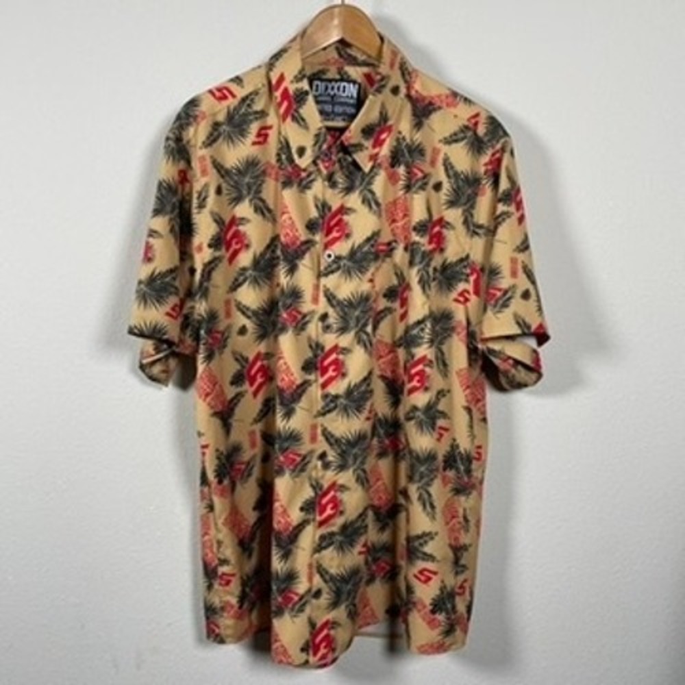 Dixxon Snap-On Tools Shirt Mens 2X Tan Limited Edition Tiki Tropical Gorpcore